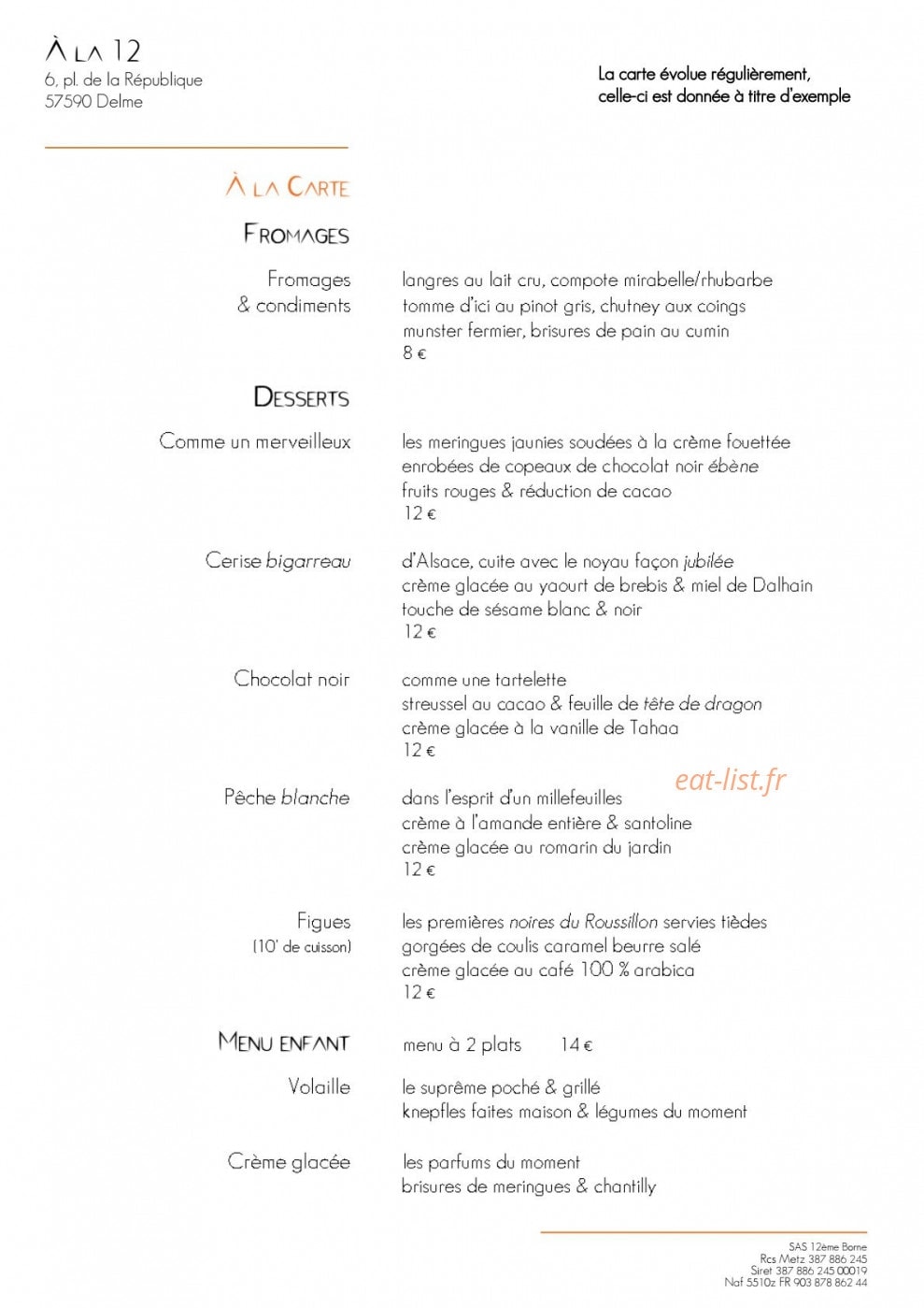 A la 12 — carte page 4