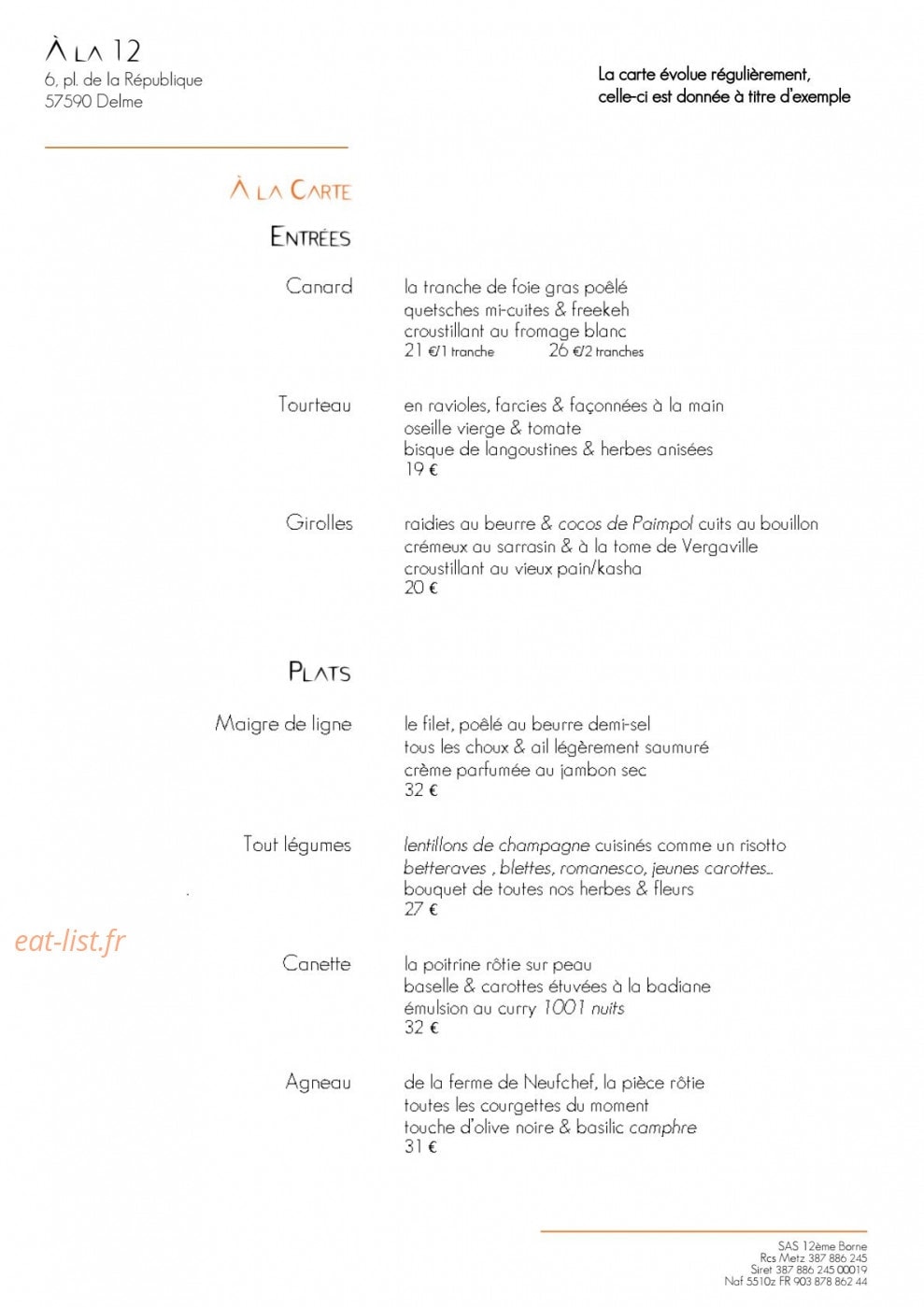 A la 12 — carte page 3