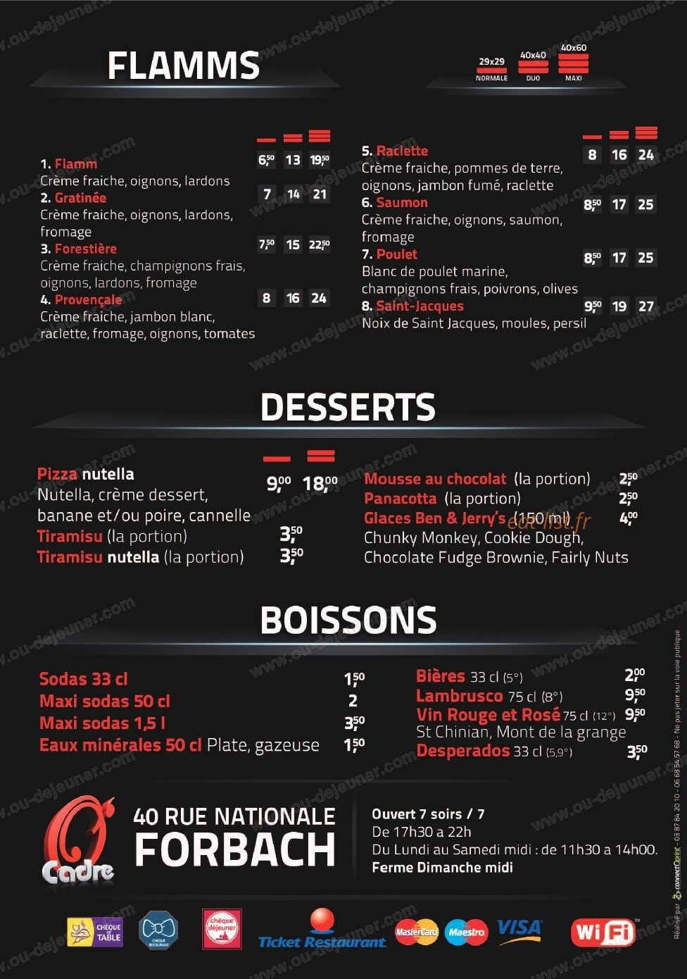 0'Cadre — carte page 4