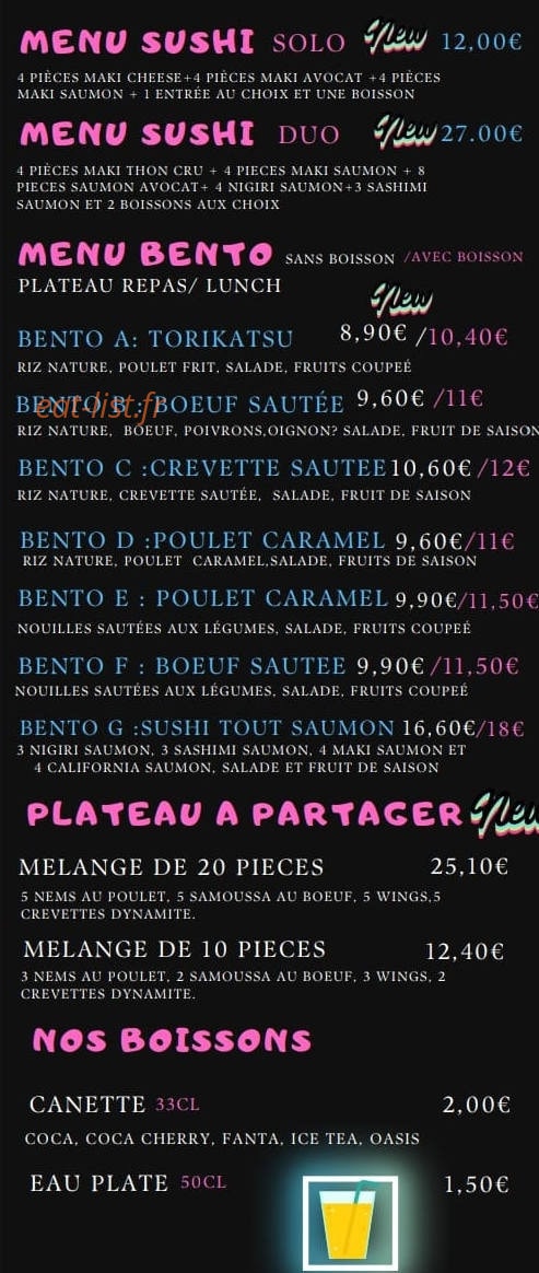 Denden Sushi shop — carte page 6