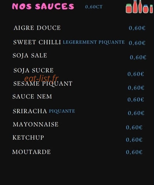 Denden Sushi shop — carte page 3