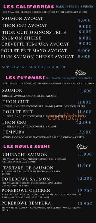 Denden Sushi shop — carte page 4