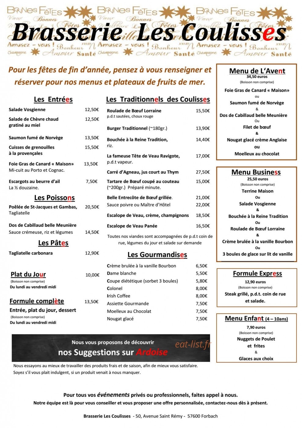 Les coulisses — carte page 1