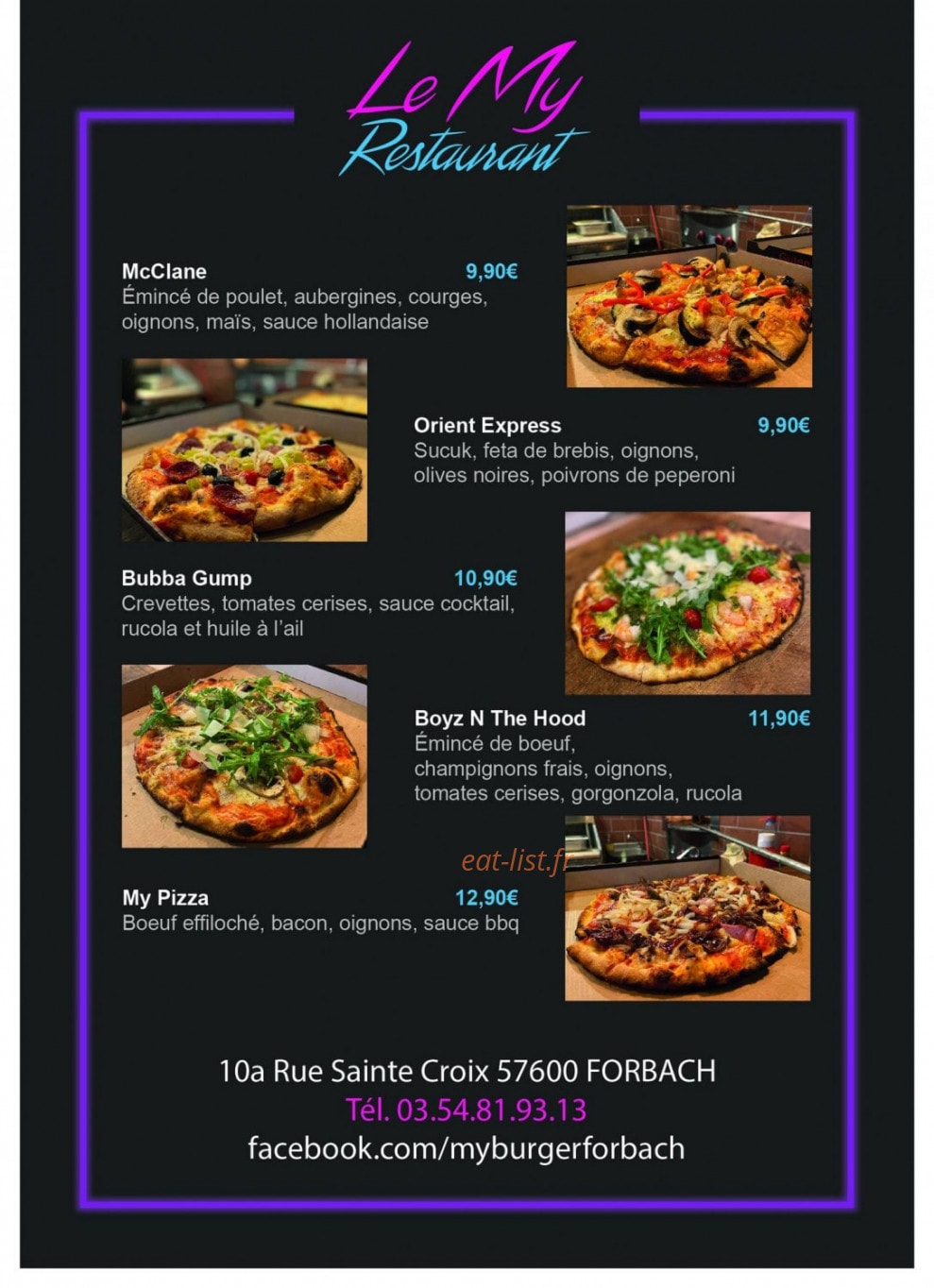 My Burger — carte page 4