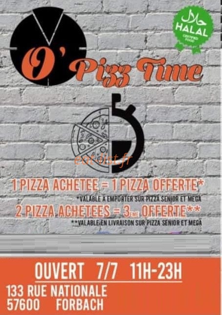 O’Pizz Time — carte page 1