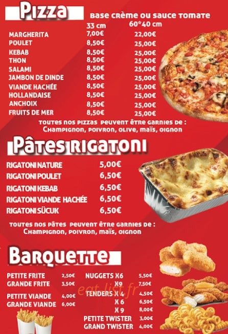 Snack de l’est — carte page 2