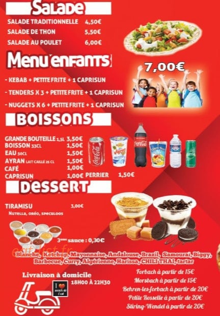 Snack de l’est — carte page 4