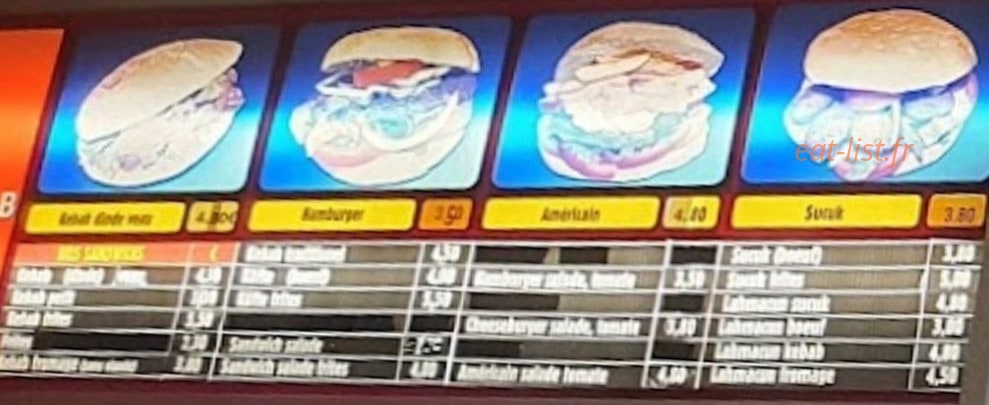 Star Kebab — carte page 1