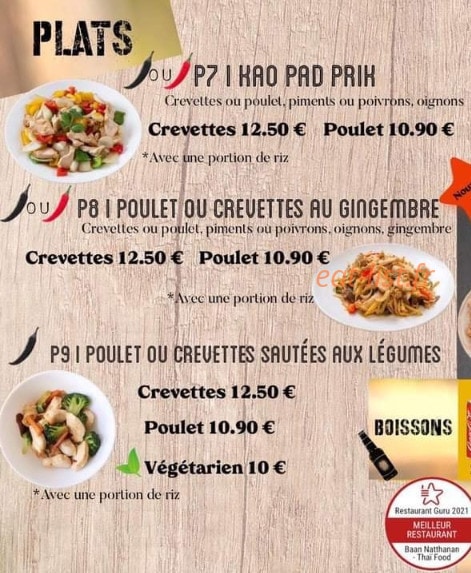 Baan Natthanan — carte page 2