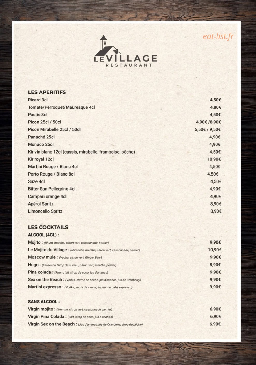 Le Village — carte page 1
