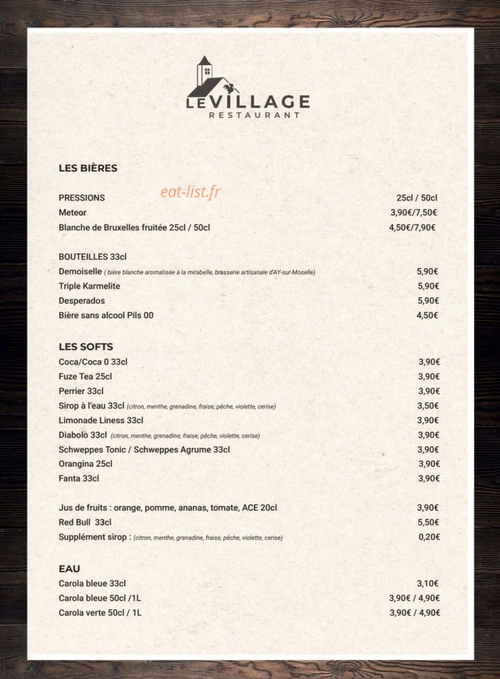 Le Village — carte page 7