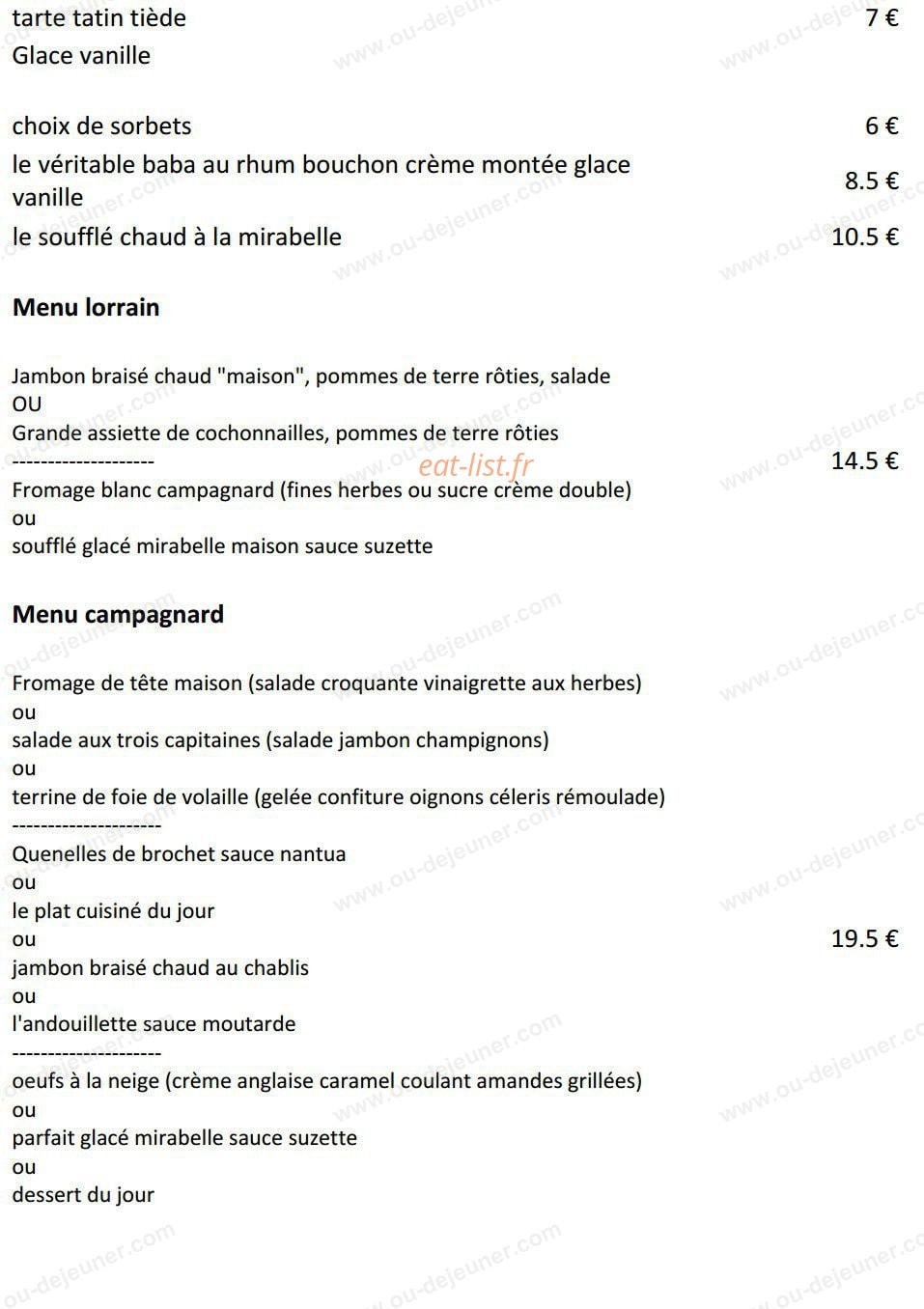 Aux Trois Capitaines — carte page 3