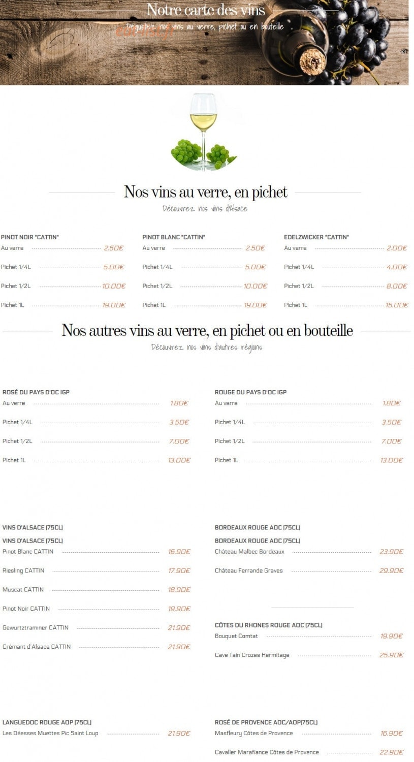 Chez l'Alsacien — carte page 7