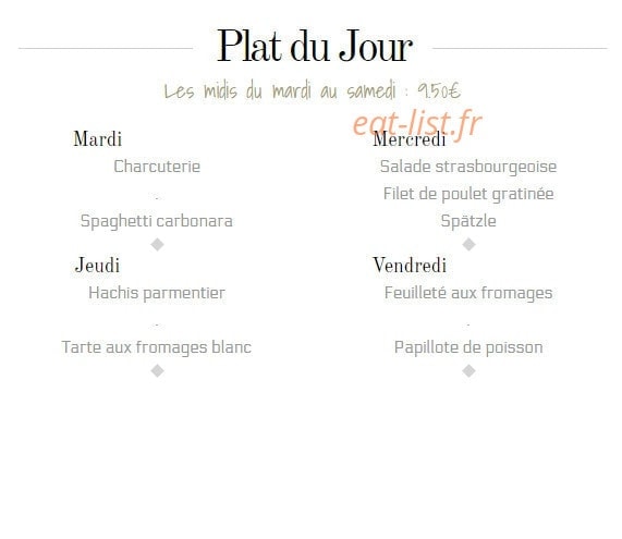 Chez l'Alsacien — carte page 2