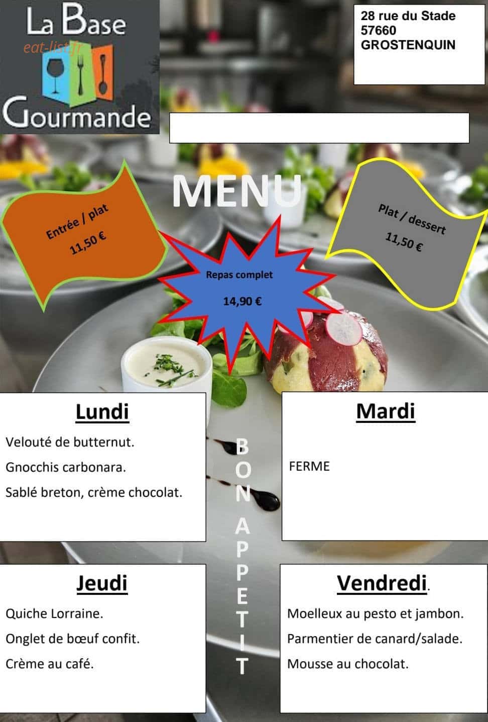 La Base Gourmande — carte page 5