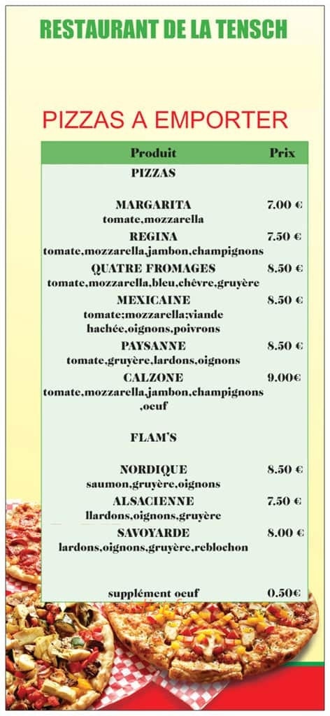 Snack de la tensch — carte page 2