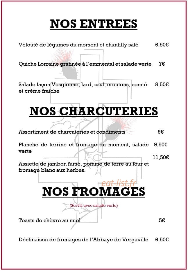 A la Croix de Lorraine — carte page 1
