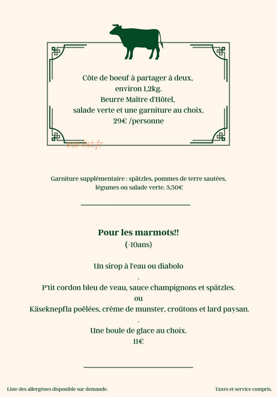 Au p'tit Munster — carte page 3
