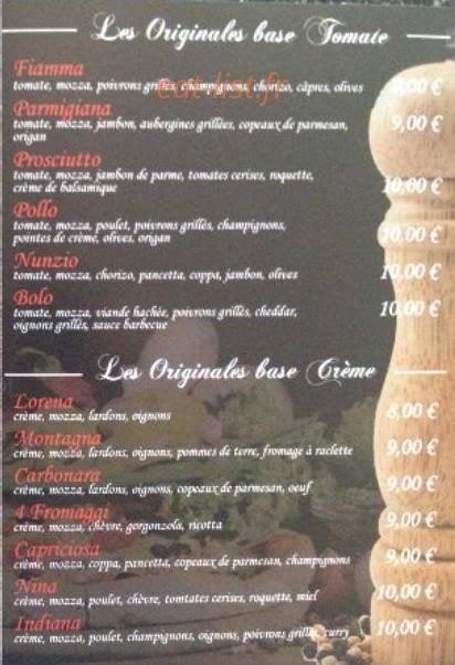 Delizia Pizza — carte page 3