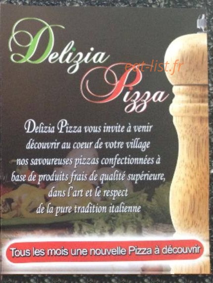 Delizia Pizza — carte page 1