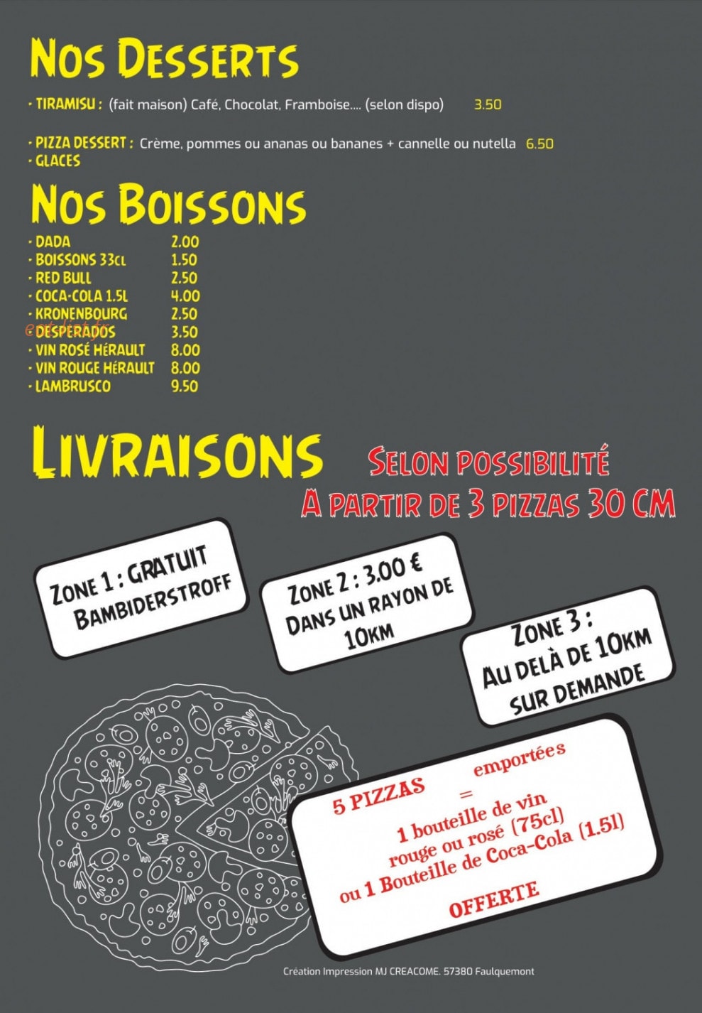 Pizzeria du village — carte page 4