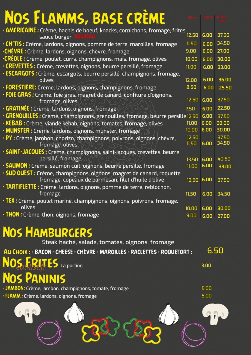 Pizzeria du village — carte page 3