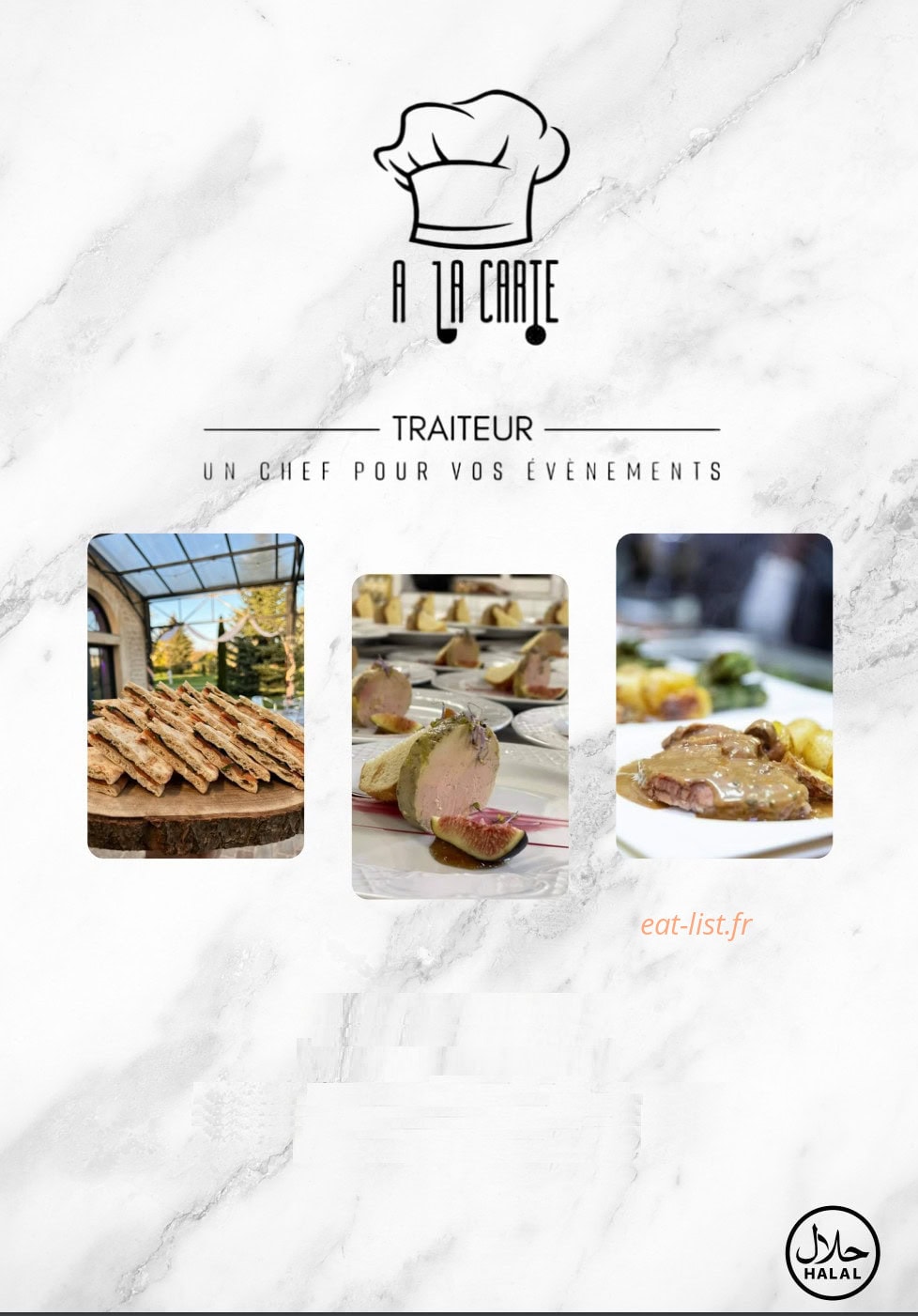 A la carte — carte page 1