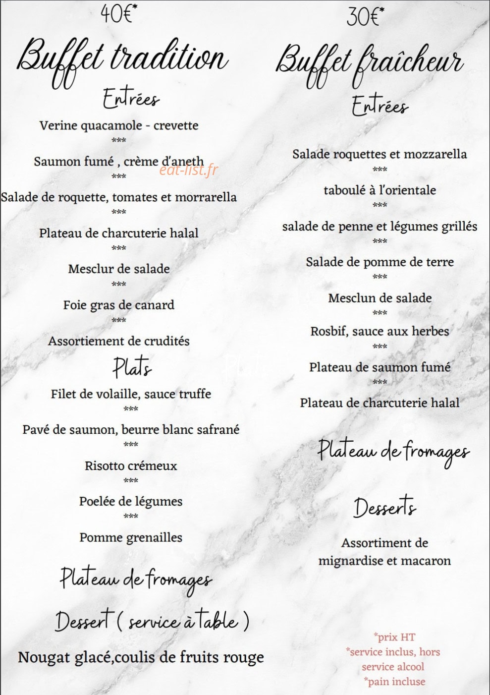 A la carte — carte page 8