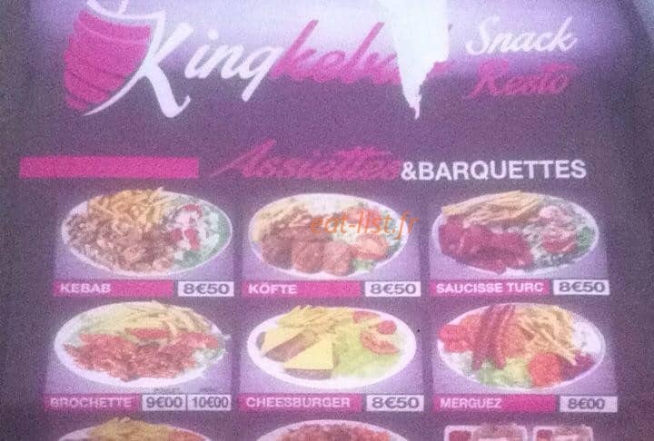 King kebab — carte page 1