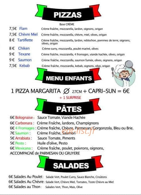 Napolitana pizza — carte page 3