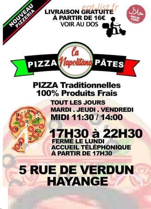 Napolitana pizza — carte page 1
