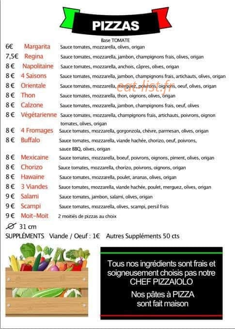 Napolitana pizza — carte page 2