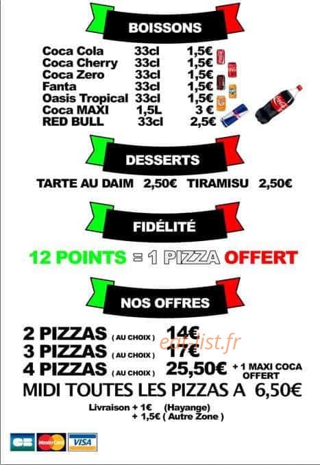 Napolitana pizza — carte page 4