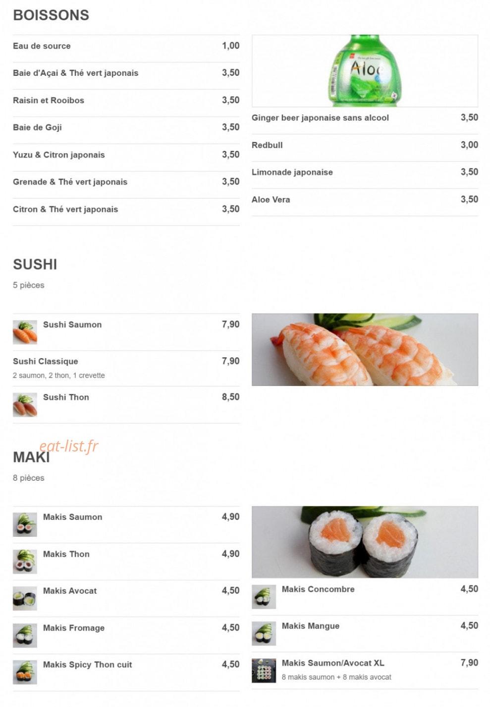 Sushi Gold — carte page 5