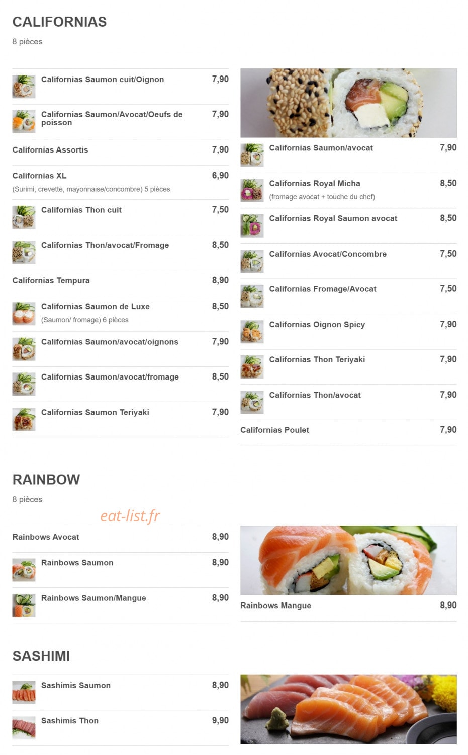 Sushi Gold — carte page 6