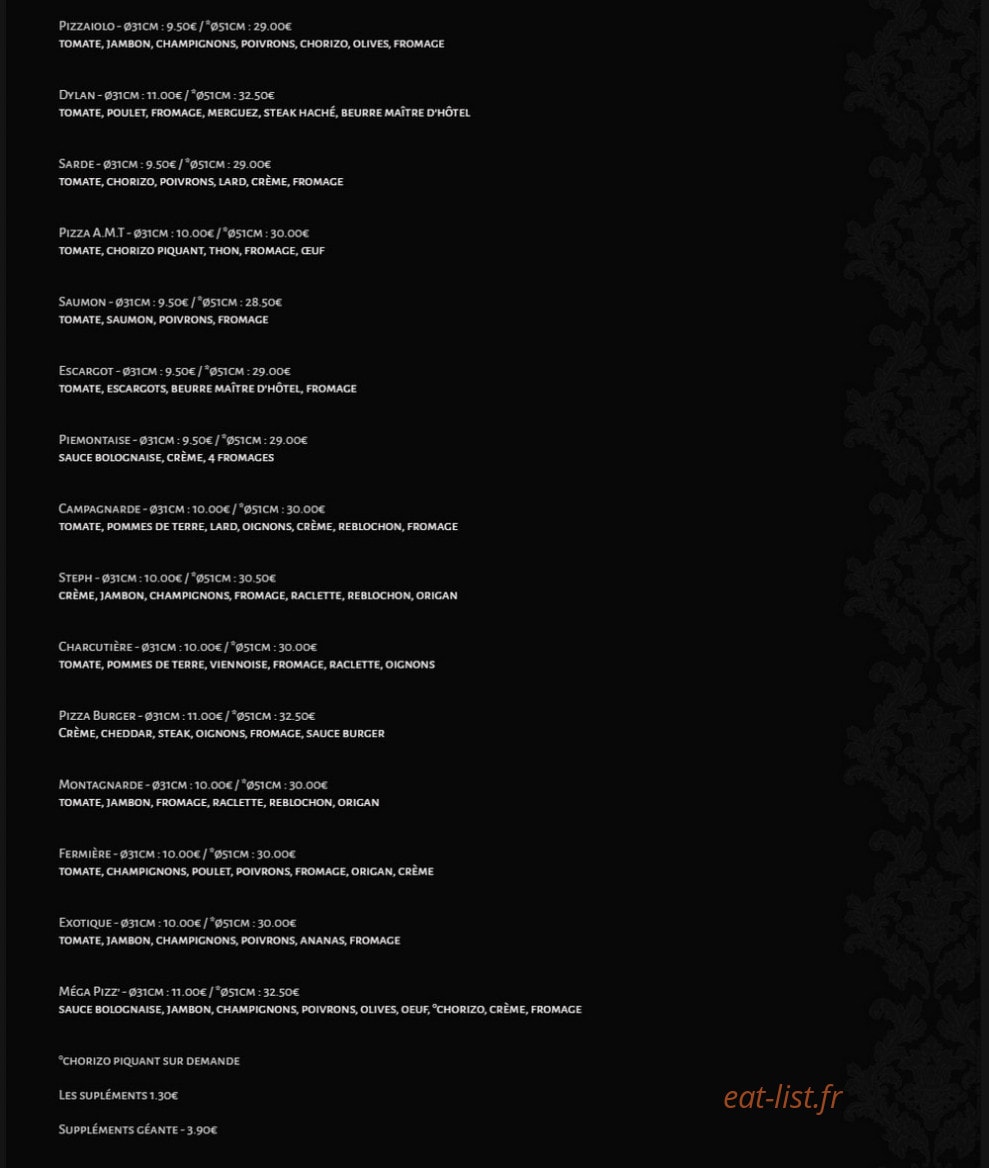Mega pizz — carte page 3
