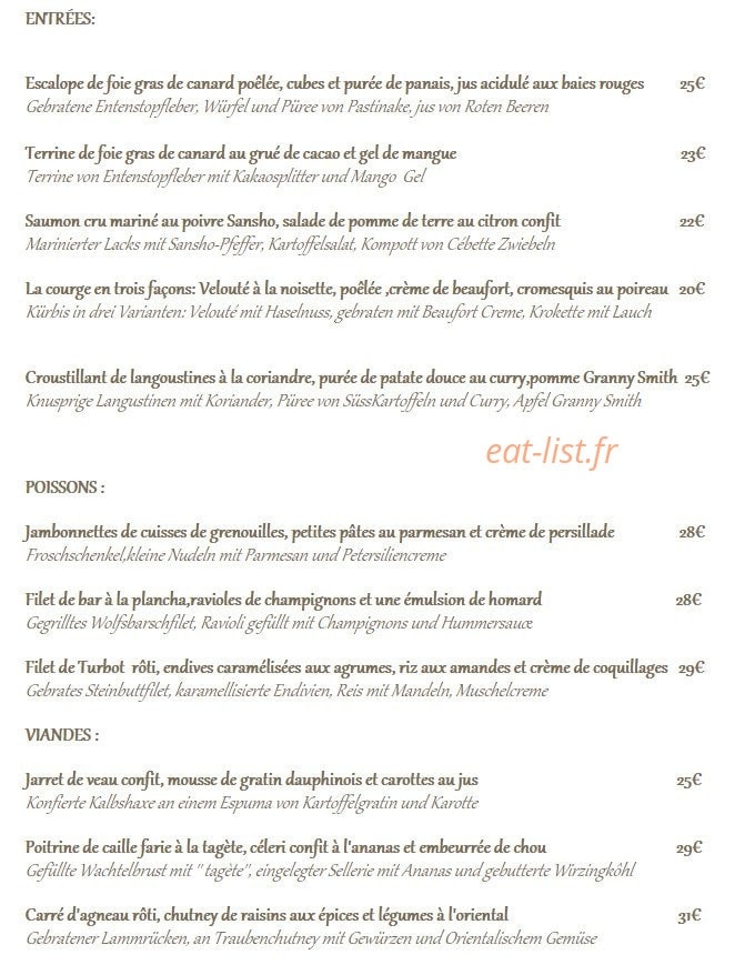 L'Argousier — carte page 1
