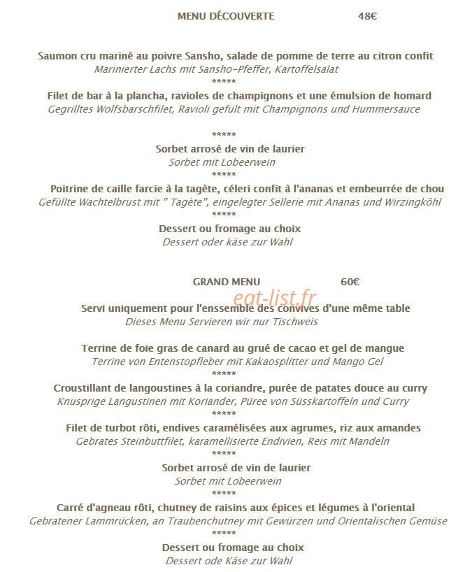 L'Argousier — carte page 4