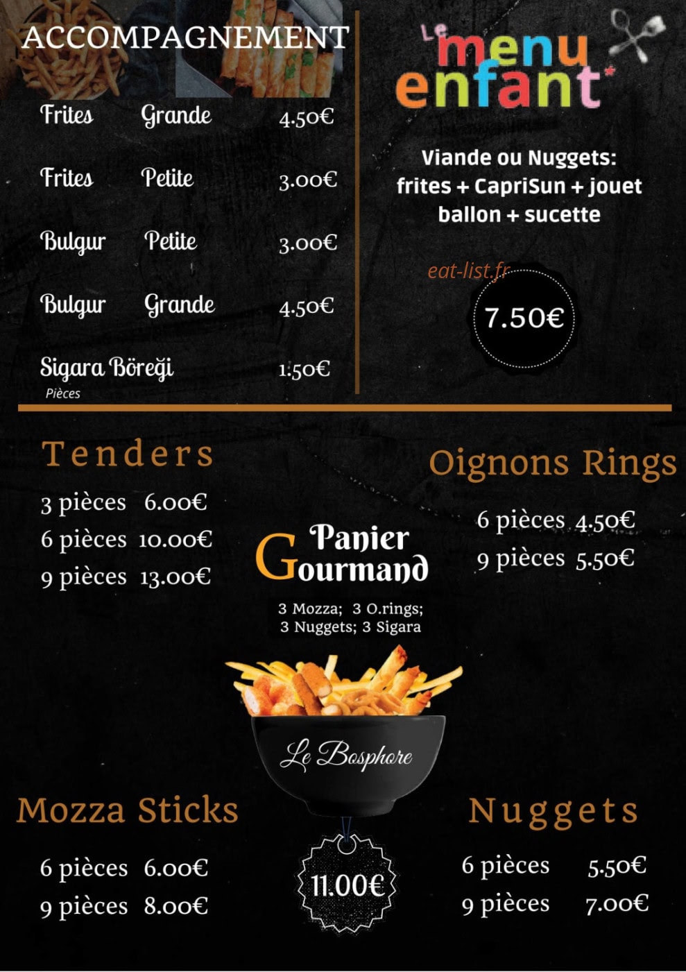 Le Bosphore — carte page 8