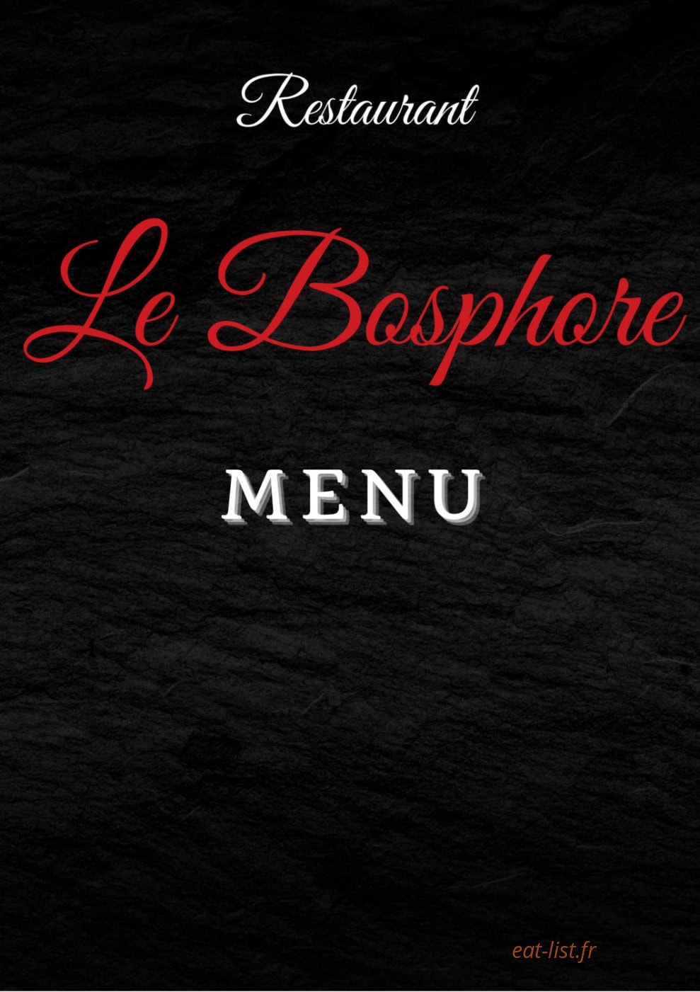 Le Bosphore — carte page 1