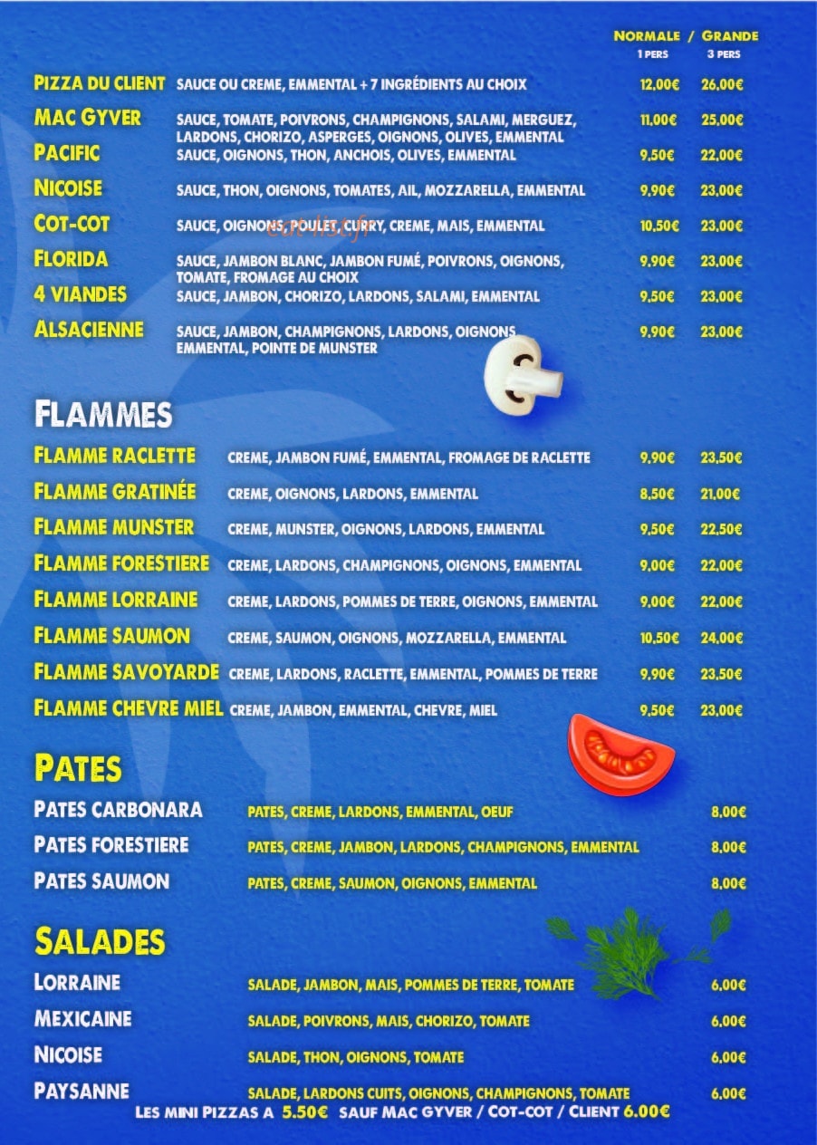 Miami pizza — carte page 2