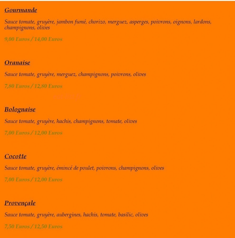 Pizz'ayo — carte page 5