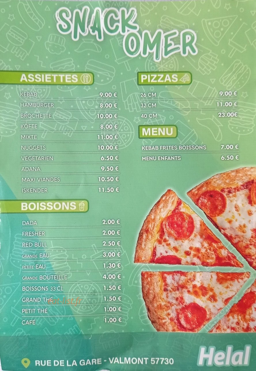 Snack Omer — carte page 2