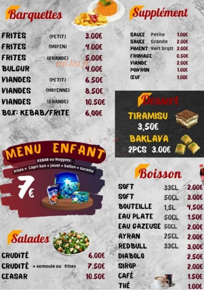 Snack Chez Ali — carte page 4