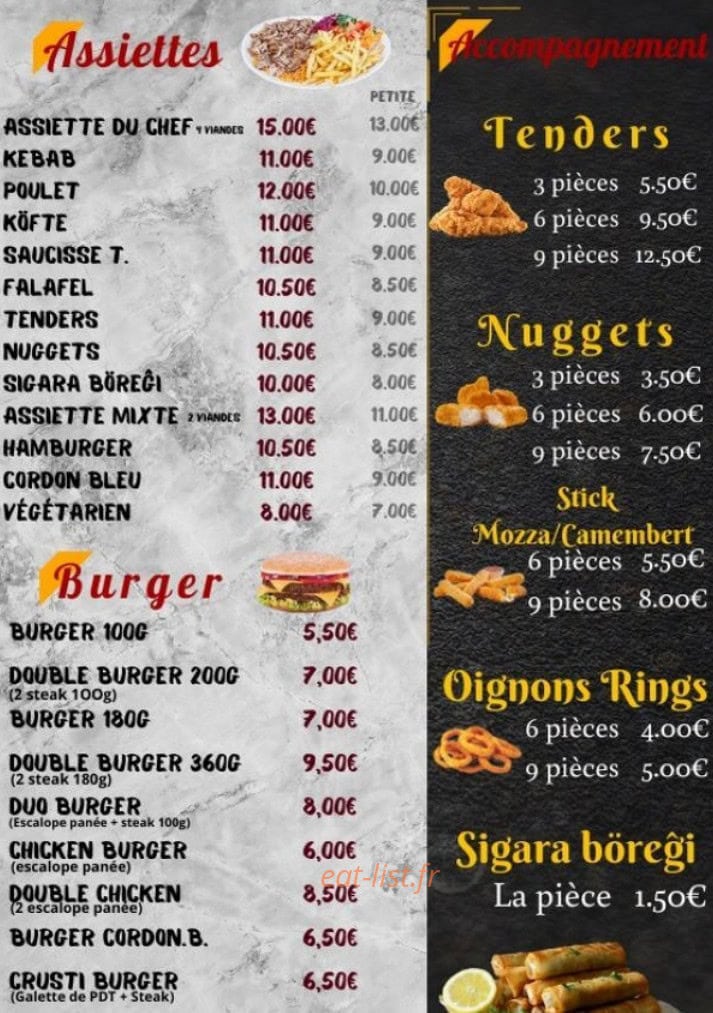 Snack Chez Ali — carte page 3