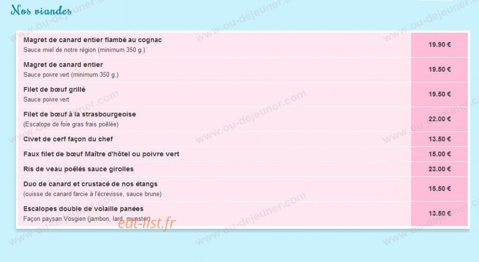Restaurant du Bout des Canards — carte page 3