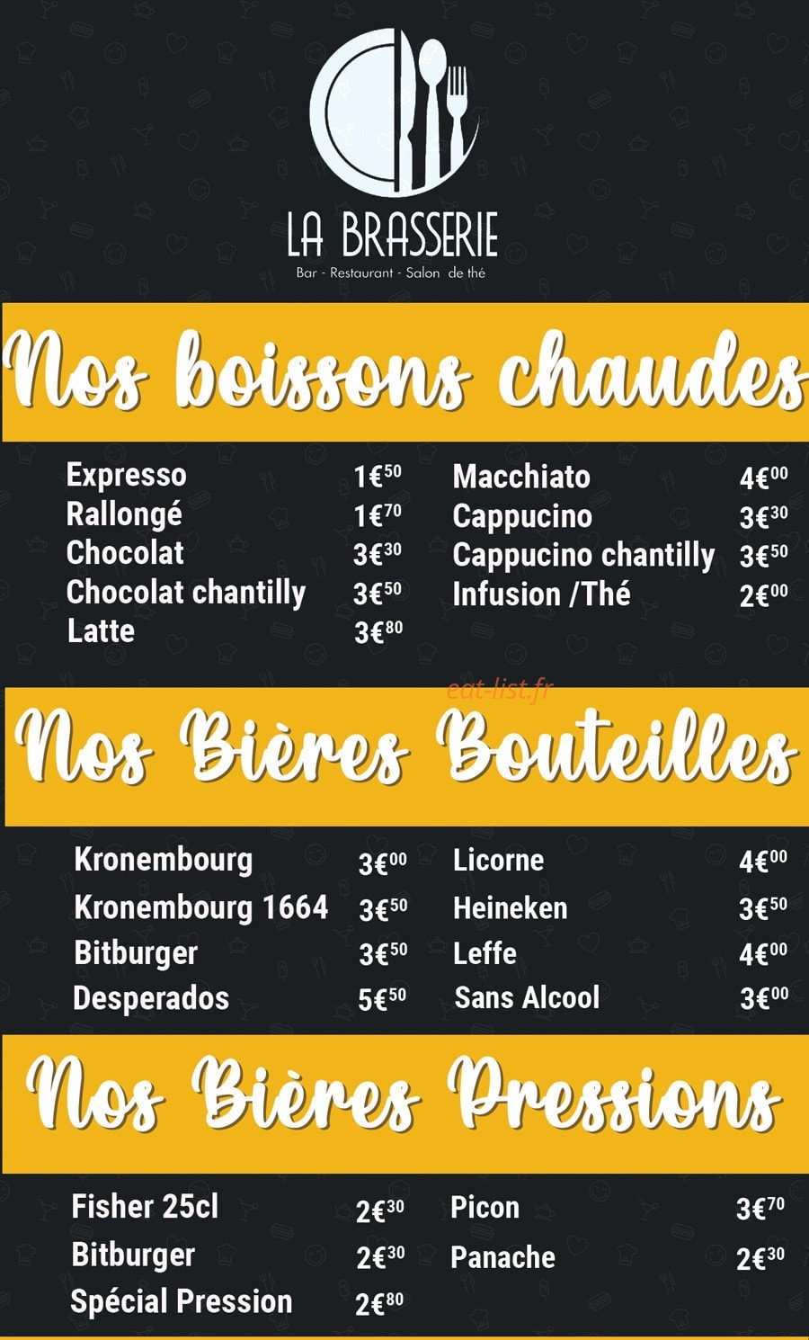 La Brasserie — carte page 4