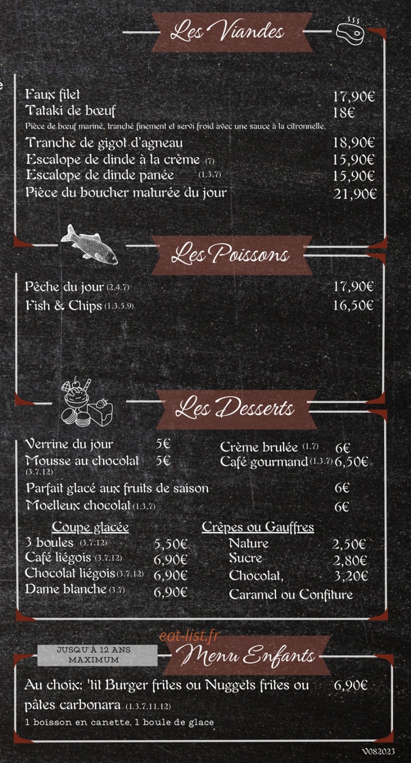 La Brasserie — carte page 2