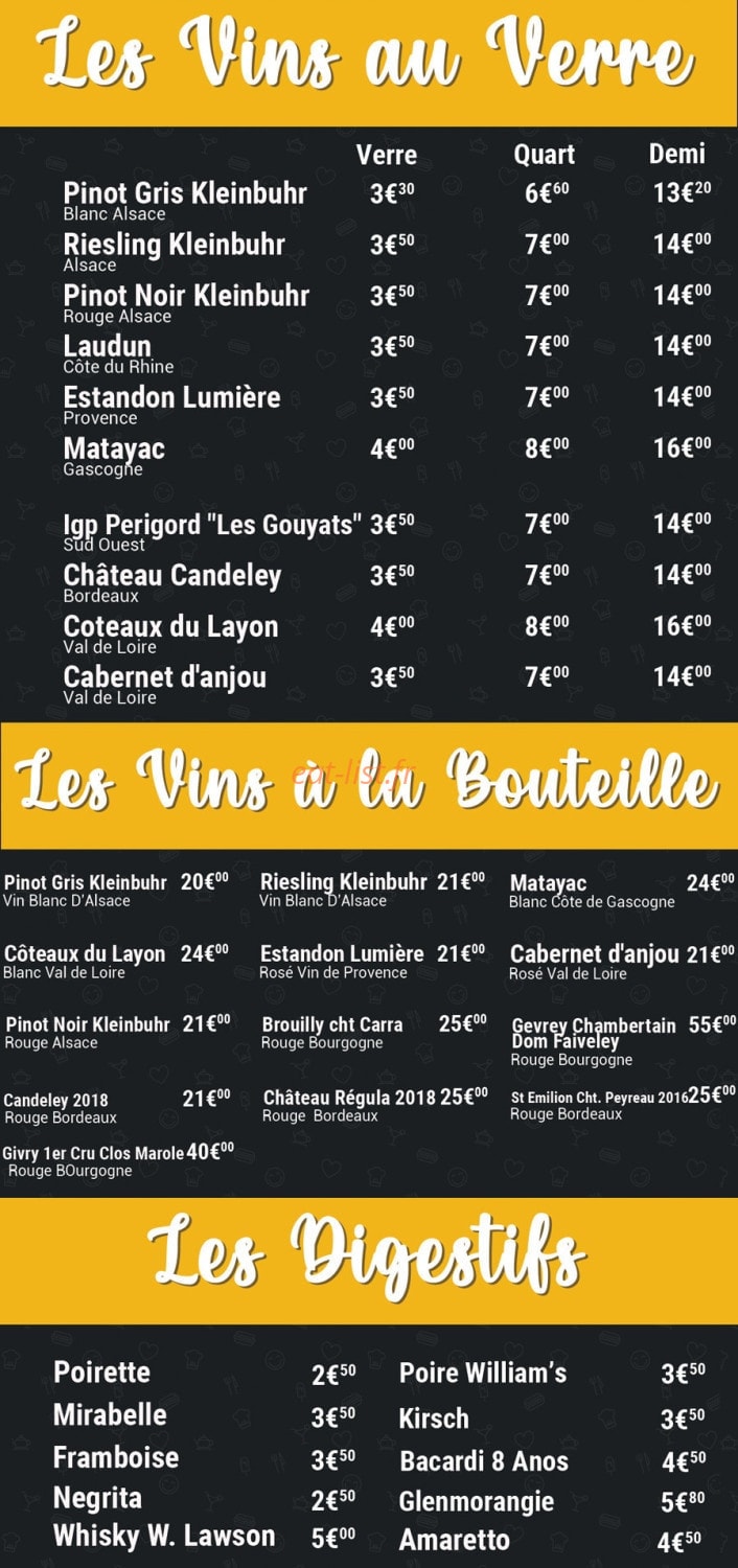 La Brasserie — carte page 6