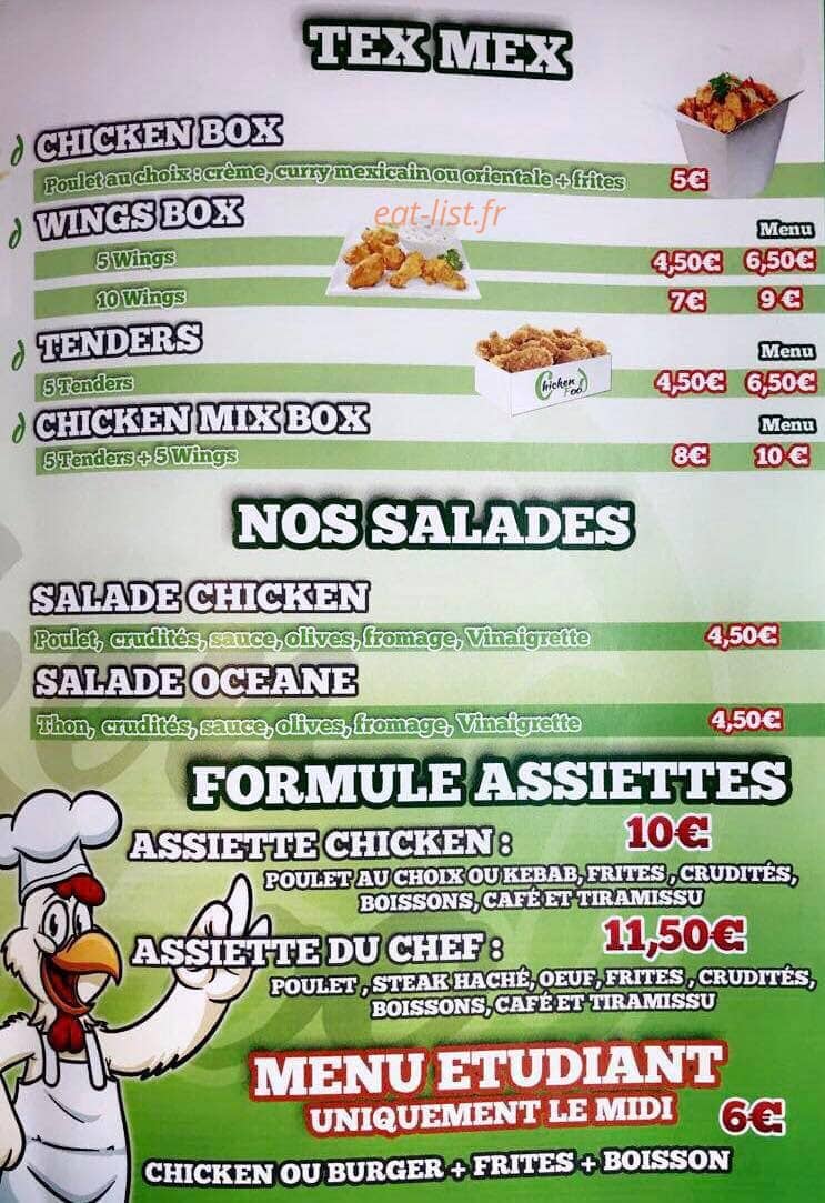 Chicken Food — carte page 2
